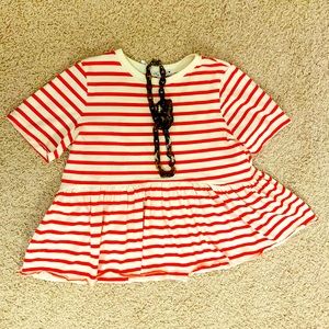 ZARA Peplum Shirt; Size M; EUC